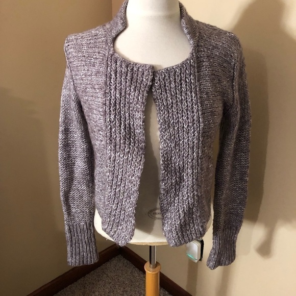 Ann Taylor Loft Light Brown/Cream Open Cardigan Sz S EUC - Picture 1 of 7